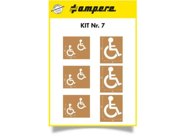Sjablonenset,Rolstoelrijder,V. Vloermarkeerapparaat,Speciaal Karton