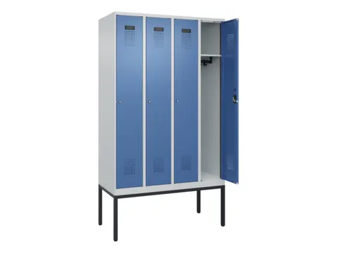 locker,HxBxD 2120x1200x500mm,4vak,vak B 300mm,cil.-slot,voetonderstel