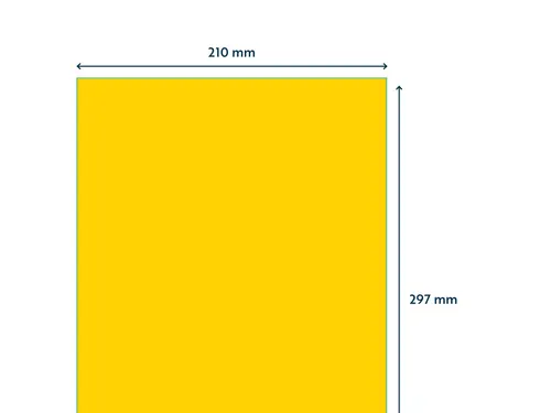 Gekleurde Etiketten 210x297mm A4 Geel 42724 1000 Vel