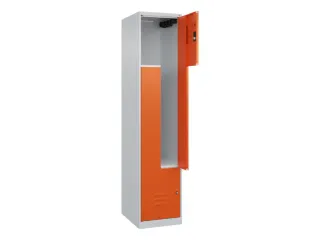 Z-garderobekast,HxBxD 1850x400x500mm,vak B 200/400mm,cil.-slot - 2