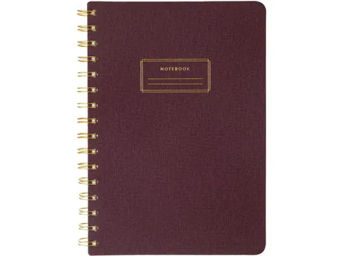 Notitieboek Èccolo spiraal Burgundy lijn ca.15x20 cm 80gr. 200 pag.