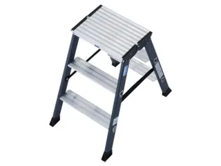dubbele ladder beide zijden 2x3treden Stand H 0 2m balk L 0 7m - 1