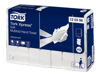 Tork 120398 Xpress H2 Z-vouw Handdoek Advanced Soft 21x180 vel - 3
