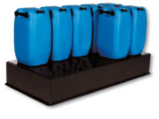 Opvangbak Hdpe 2470x1270x265mm V. 8x220l Pe Plaat Geperf. Volume 225l - 1