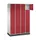 lockerkast,RAL 7035/RAL 3003,HxBxD 1950x1220x500mm,4x5vakken,cil.-slot