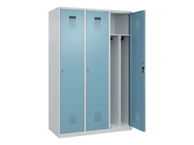 locker voor scheiding van kleding,HxBxD 1850x1200x500mm,3vak