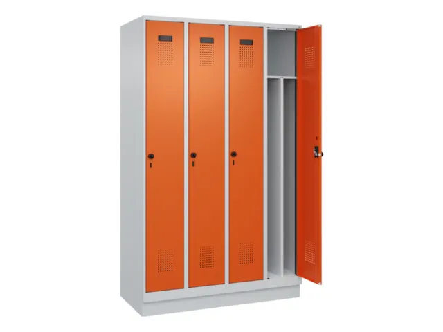 locker voor scheiding van kleding,HxBxD 1950x1200x500mm,4vak