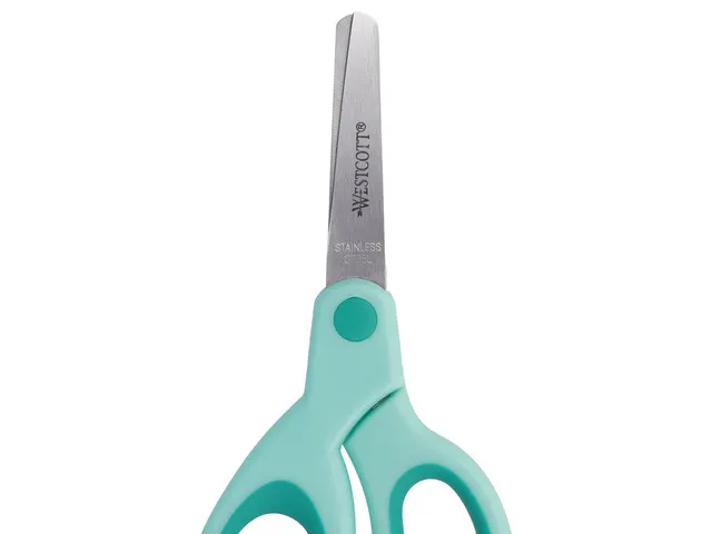 Ciseaux Westcott Kids 13cm Soft grip Bout rond Gaucher Turquoise
