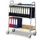 Ordnerwagen,Draagverm. 120Kg,3Etage(S),Houten Legborden,3Legborden