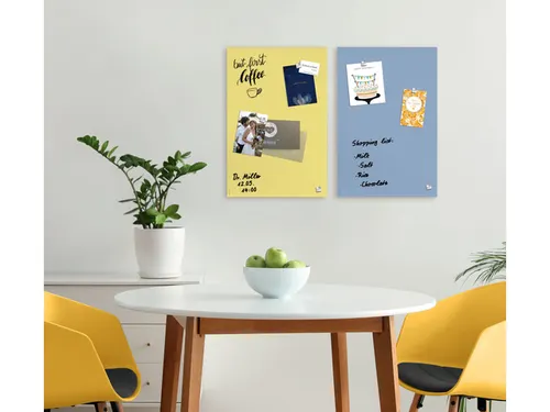 Glas Magneetbord Sigel Artverum mat pastelgeel 60x40cm