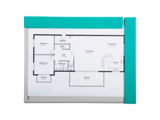 Klemplaat magnetisch PVC A4 turkois - 2