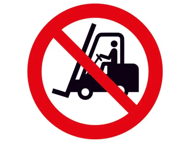 Verbodsbord,Verboden V. Vorkheftrucks,Wandbord,Aluminium,Standaard