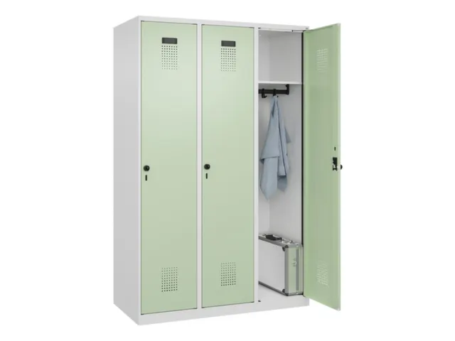 locker,HxBxD 1850x1200x500mm,3vak,vak B 400mm,draaigrendel