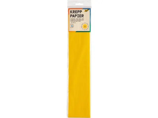 Papier crépon Folia 250x50cm 10 feuilles n° 106 jaune