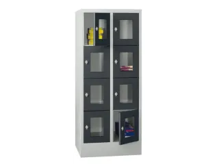lockerkast,HxBxD 1518x600x500mm,2x4vakken,RAL7035,front RAL7016 - 2