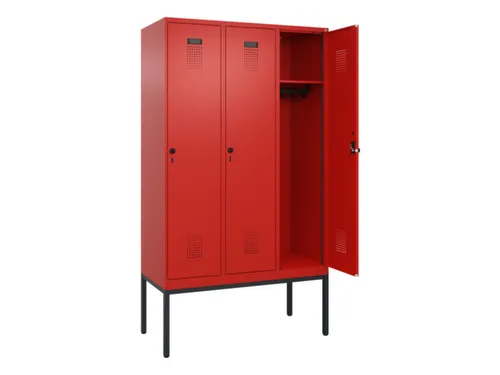 locker,HxBxD 2120x1200x500mm,3vak,vak B 400mm,draaigrendel