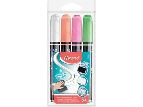 Krijtmarker, Etui Met 4 Stuks Assorti Kleuren