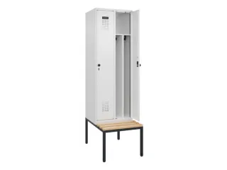 locker met bank,voor scheiding van kleding,HxBxD 2120x600x815mm,2vak - 1