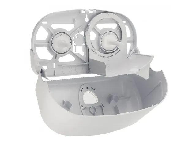 Distributeur 2 rouleaux papier toilette (sans mandrin) Plastique noir