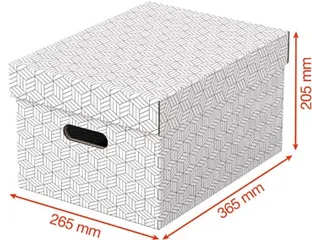 Home opbergdoos 26,5 x 36,5 x 20,5 cm wit pak van 3 - 3