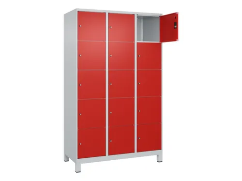 lockerkast,HxBxD 1950x1200x500mm,3x5vakken,vak B 400mm,cil.-slot