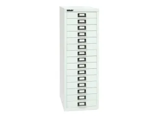 kantoor-ladekast HxBxD 860x279x380mm 15 laden romp verkeerswit staal - 4
