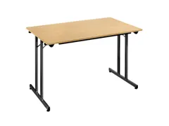 Klaptafel Vrijstaand 120x60 Cm Onderstel Zwart Blad Beuken