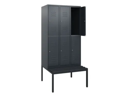 Dubbeldekse dekenkist,HxBxD 1950x900x815mm,3x2vak.,vak B 300mm