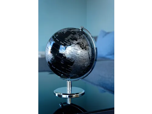 TROIKA Wereldbol Lunar 20cm Chroom Zwart-zilver