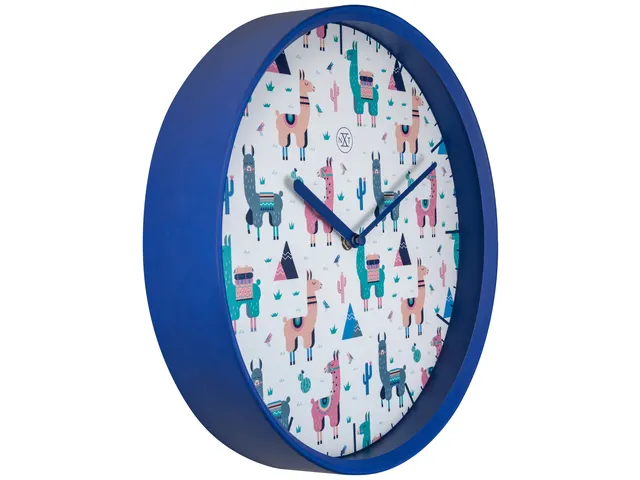 Horloge murale NeXtime 'Alcapa' Ø30cm plastique bleu
