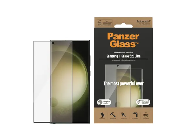 PanzerGlass Screen Protector Samsung Galaxy S23 Ultra | Ultra-Wide