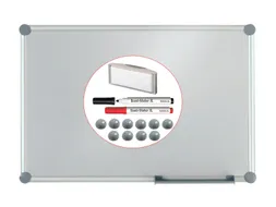 Whiteboard 2000 MAULpro set 90x120cm Zilver