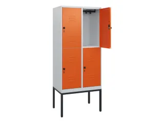 dubbeldekse locker,HxBxD 1950x800x500mm,2x2vak.,vak B 400mm - 2