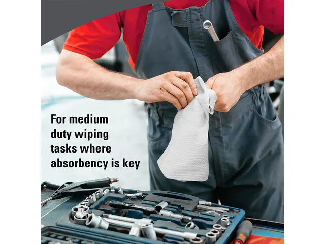 Poetsdoek WypAll X70 PowerClean 42,1x37,5cm 12x76vel wit 8387