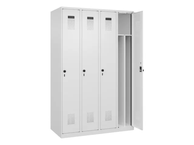 locker voor scheiding van kleding,HxBxD 1850x1200x500mm,4vak