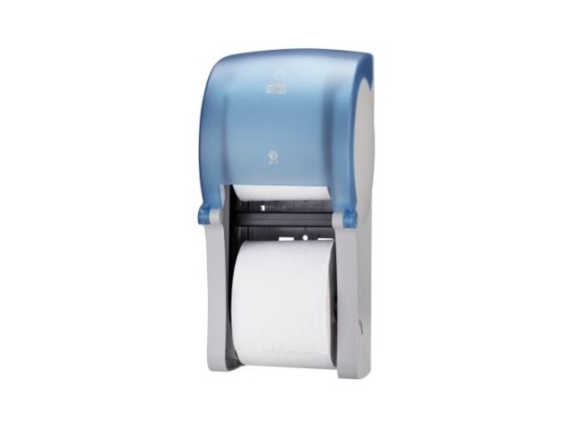 Twin Coreless Mid-size Toilet Roll Dispenser blauw | ToiletHygieneShop.nl