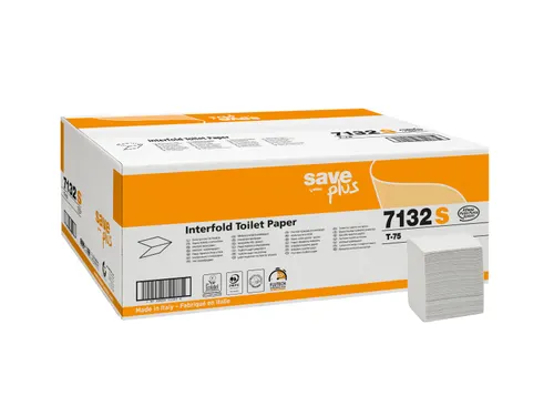 Toiletpapier Celtex Save gevouwen 2-laags wit 250 vel doos a 36 pak