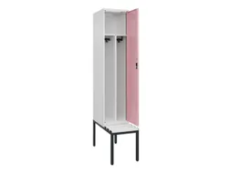 locker met bank,voor scheiding van kleding,HxBxD 2120x400x815mm,1vak