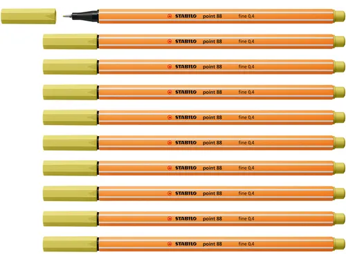 Fineliner STABILO point 88/67 fijn mosterd