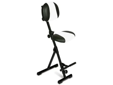 Stahulp Zwart-wit 540-900x370x210mm Kunstleer Zitting/Rugleuning