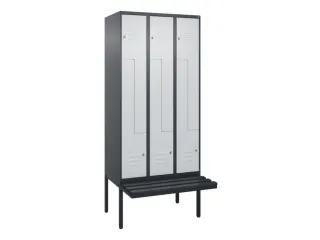 Z-garderobekast,HxBxD 2120x900x815mm,6vak,vak B 300mm,cil.-slot - 1
