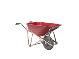aluminium kruiwagen,90l,HxBxD 870x625x1430mm,HDPE-bak,rood,aluminium