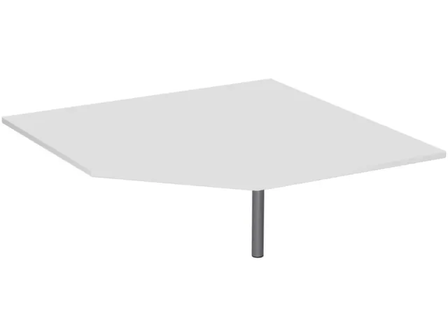 koppelelement voor bureau,90 °,BxD 1225x1225mm,decor lichtgrijs
