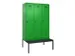 locker met bank,voor scheiding van kleding,HxBxD 2120x1200x815mm,3vak