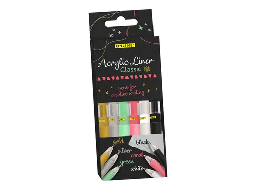 Acrylliner Online classic assorti 6 stuks