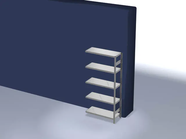 systeemstelling,aanbouwveld,HxBxD 2000x1010x435mm,vakl. 225kg