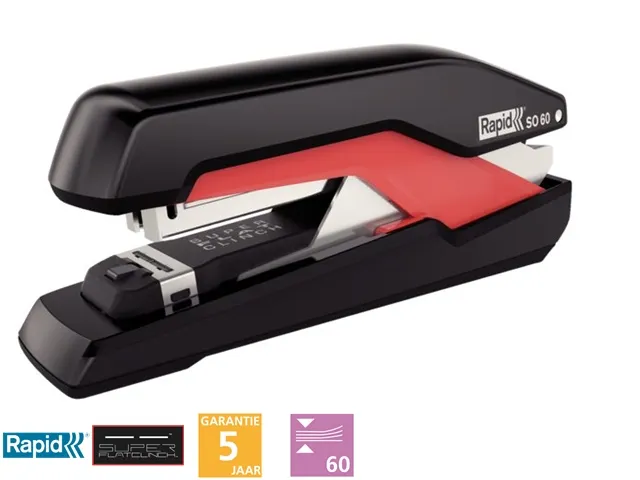 Nietmachine Rapid SO60 Fullstrip 60vel 24/8 zwart/rood