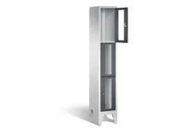 lockerkast 1850x320x500mm 1x3 vakken Cilinderslot Poten, RAL7021