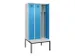 locker met bank,voor scheiding van kleding,HxBxD 2120x900x815mm,3vak