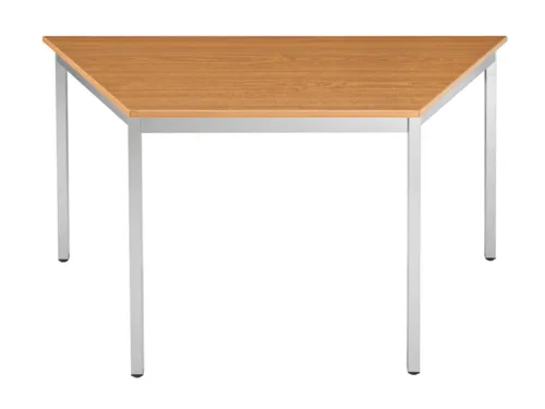 Tafel Trapeziumvormig 140x70 Cm Frame Aluminium Blad Kersenhout